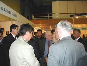 ICWC members, ICWC executive bodies heads and guests are visiting exhibition WATER ’2003